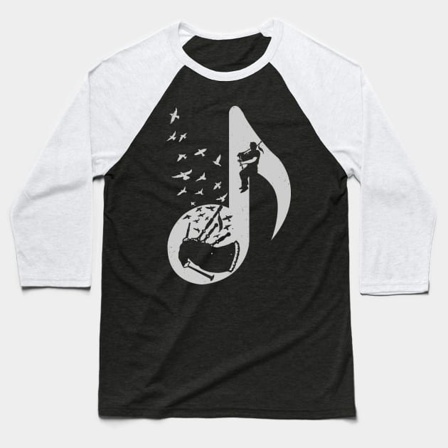 Musical note - Bagpipes Baseball T-Shirt by barmalisiRTB